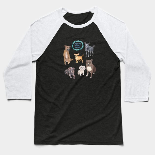 Adopt Don't Shop Baseball T-Shirt by Das Brooklyn